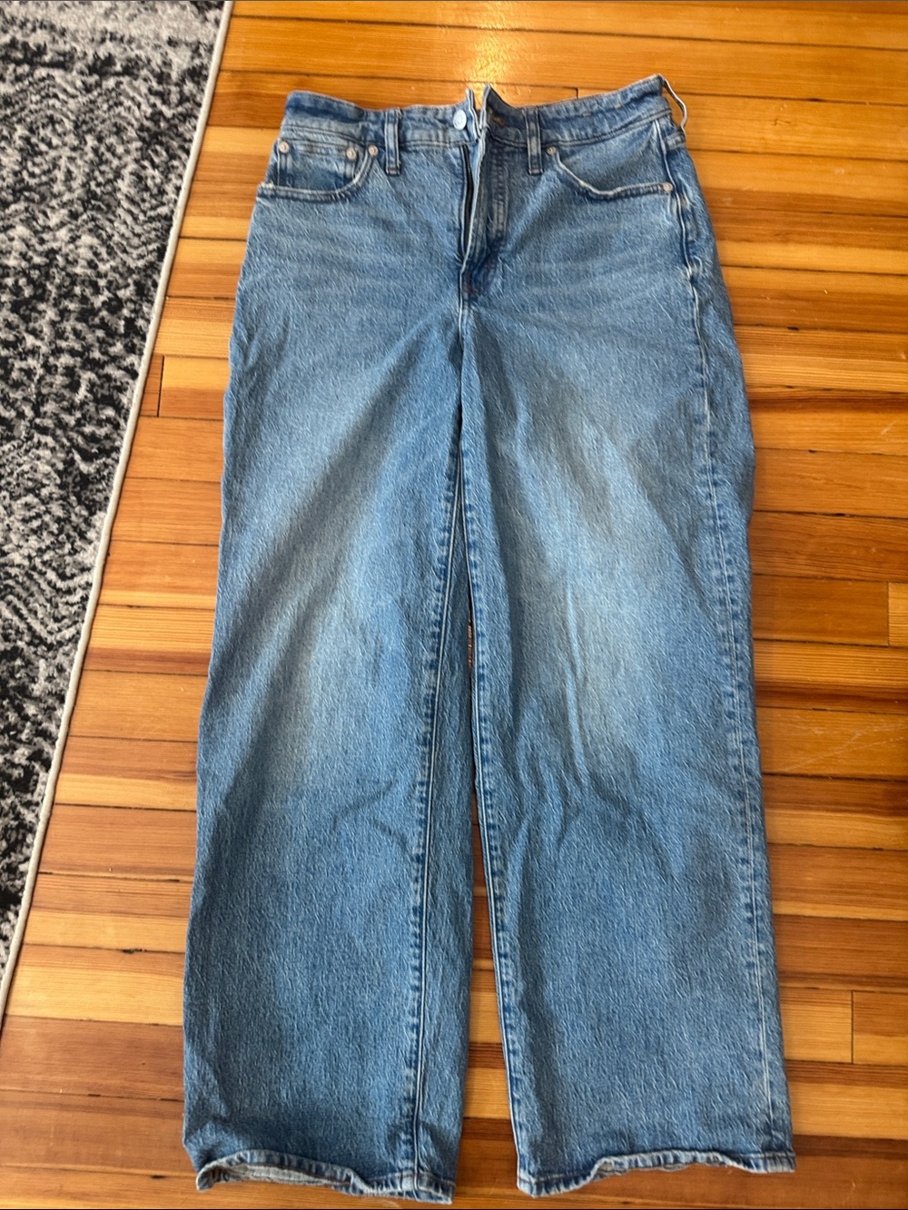 Madewell Light Wash Curvy Perfect Vintage Wide-Leg Jeans